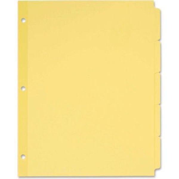 Avery Dennison Avery Recycled Write-On Tab Divider, 8.5"x11", 5 Tabs, 36 Sets, Buff/Buff 11501